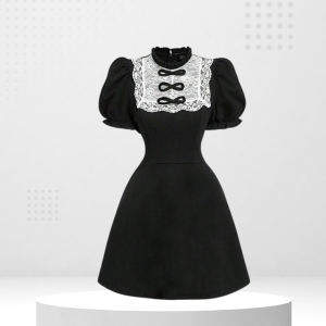 Váy Đen Phối Ren Ngực