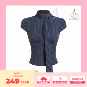 Áo Sơ Mi Cổ V Thắt Cà Vạt